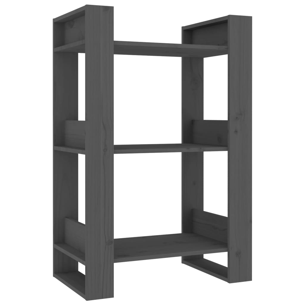 Boekenkast/Kamerscherm 60X35X91 Cm Massief Grenenhout Grijs