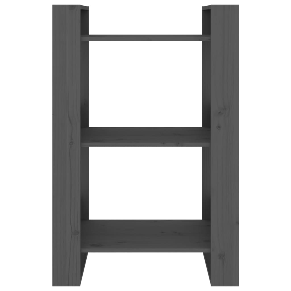 Boekenkast/Kamerscherm 60X35X91 Cm Massief Grenenhout Grijs