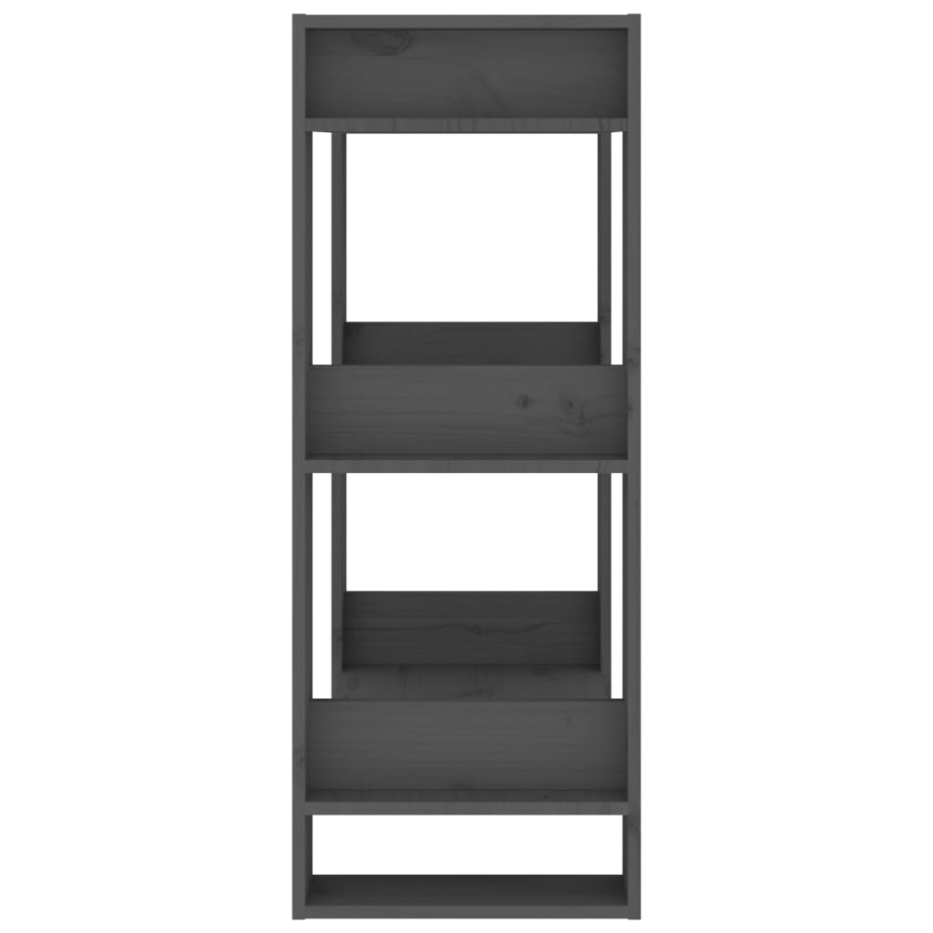 Boekenkast/Kamerscherm 60X35X91 Cm Massief Grenenhout Grijs