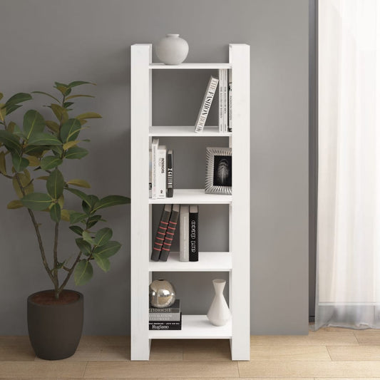 Boekenkast/Kamerscherm 60X35X160 Cm Massief Hout Wit