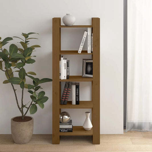 Boekenkast/Kamerscherm 60X35X160 Cm Massief Hout Honingbruin
