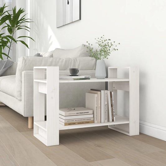 Boekenkast/Kamerscherm 80X35X56,5 Cm Massief Grenenhout Wit