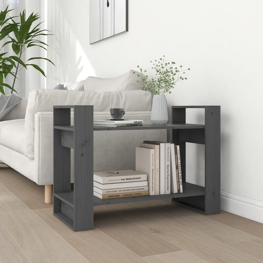 Boekenkast/Kamerscherm 80X35X56,5 Cm Massief Grenenhout Grijs