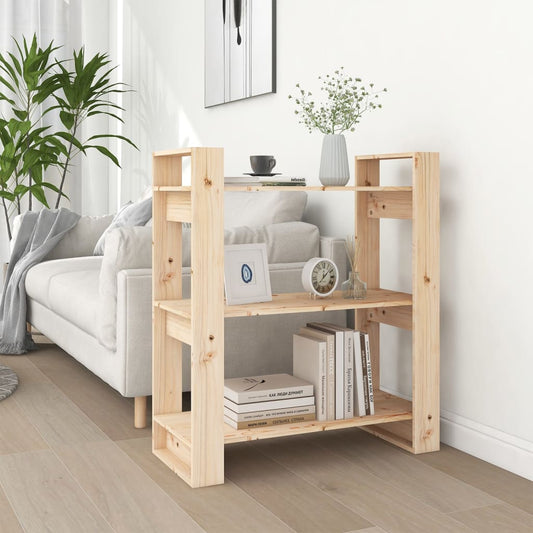 Boekenkast/Kamerscherm 80X35X91 Cm Massief Grenenhout