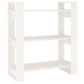 Boekenkast/Kamerscherm 80X35X91 Cm Massief Grenenhout Wit
