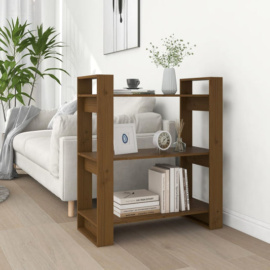 Boekenkast/Kamerscherm 80X35X91 Cm Massief Hout Honingbruin