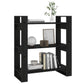 Boekenkast/Kamerscherm 80X35X91 Cm Massief Grenenhout Zwart