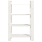 Boekenkast/Kamerscherm 80X35X125 Cm Massief Grenenhout Wit