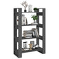 Boekenkast/Kamerscherm 80X35X125 Cm Massief Grenenhout Grijs