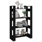 Boekenkast/Kamerscherm 80X25X125 Cm Massief Grenenhout Zwart