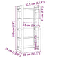 Boekenkast/Kamerscherm 80X35X160 Cm Massief Grenenhout