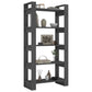 Boekenkast/Kamerscherm 80X35X160 Cm Massief Hout Grijs