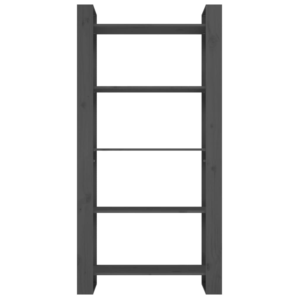 Boekenkast/Kamerscherm 80X35X160 Cm Massief Hout Grijs