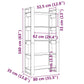 Boekenkast/Kamerscherm 80X35X160 Cm Massief Hout Grijs