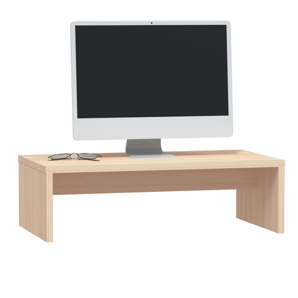 Monitorstandaard 50X27X15 Cm Massief Grenenhout