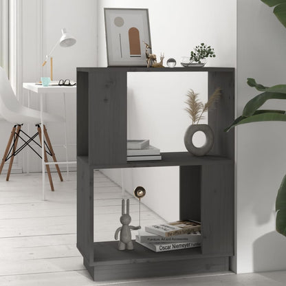 Boekenkast/Kamerscherm 51X25X70 Cm Massief Grenenhout Grijs