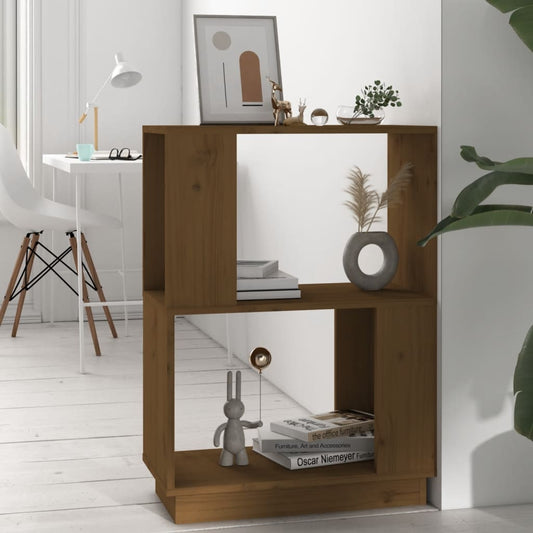 Boekenkast/Kamerscherm 51X25X70 Cm Grenenhout Honingbruin