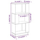 Boekenkast/Kamerscherm 51X25X101 Cm Massief Grenenhout Wit