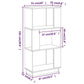 Boekenkast/Kamerscherm 51X25X101 Cm Massief Grenenhout Grijs