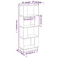 Boekenkast/Kamerscherm 51X25X132 Cm Massief Grenenhout Wit