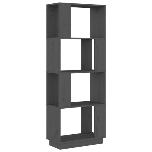 Boekenkast/Kamerscherm 51X25X132 Cm Massief Grenenhout Grijs