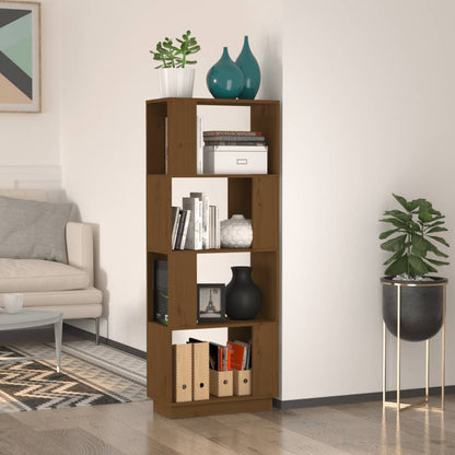 Boekenkast/Kamerscherm 51X25X132 Cm Grenenhout Honingbruin
