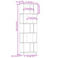 Boekenkast/Kamerscherm 51X25X163,5 Cm Massief Grenenhout