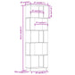 Boekenkast/Kamerscherm 51X25X163,5 Cm Massief Grenenhout Grijs