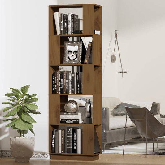 Boekenkast/Kamerscherm 51X25X163,5 Cm Grenenhout Honingbruin