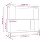 Boekenkast/Kamerscherm 80X25X70 Cm Massief Grenenhout