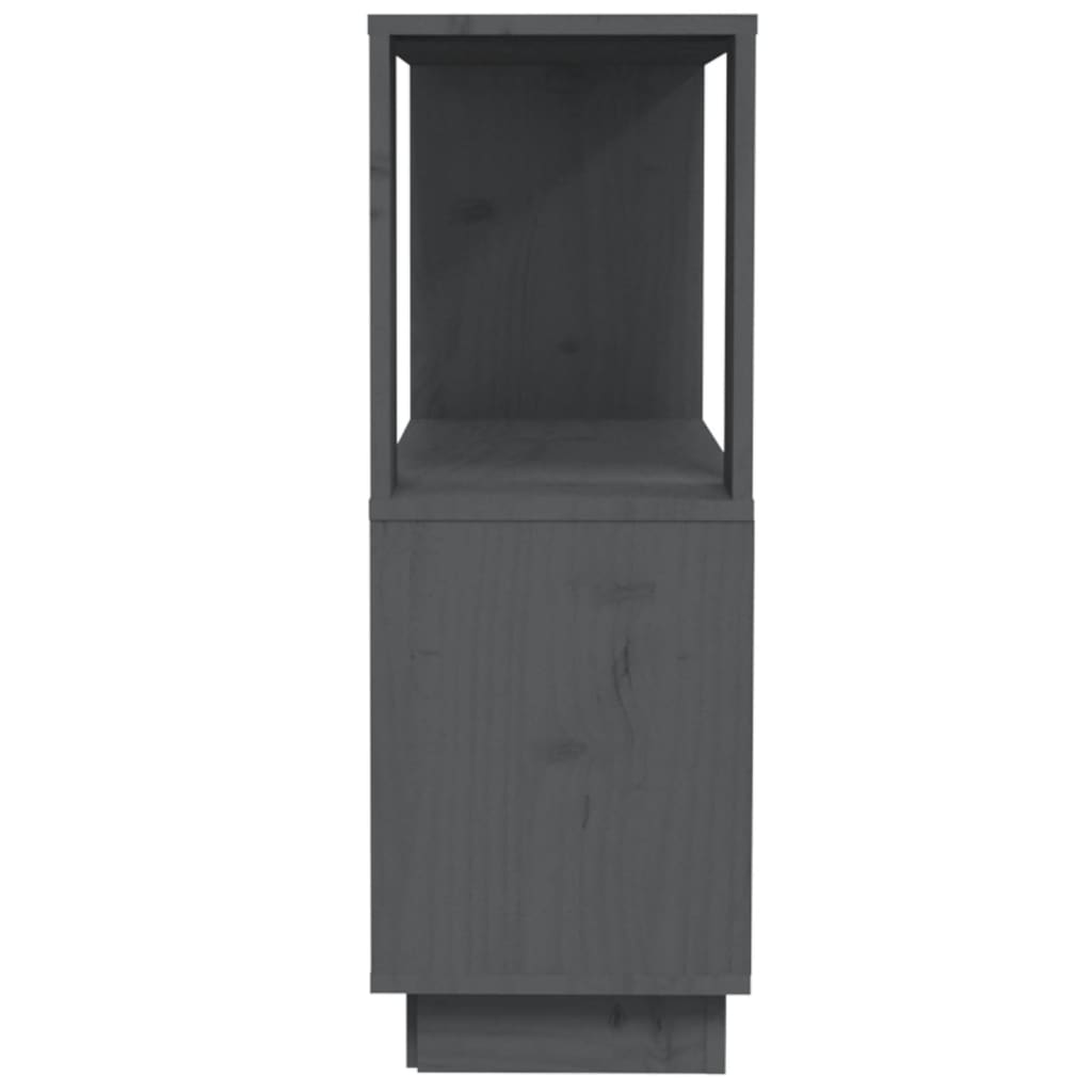 Boekenkast/Kamerscherm 80X25X70 Cm Massief Grenenhout Grijs