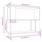 Boekenkast/Kamerscherm 80X25X70 Cm Massief Grenenhout Grijs