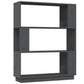 Boekenkast/Kamerscherm 80X25X101 Cm Massief Grenenhout Grijs