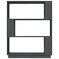 Boekenkast/Kamerscherm 80X25X101 Cm Massief Grenenhout Grijs