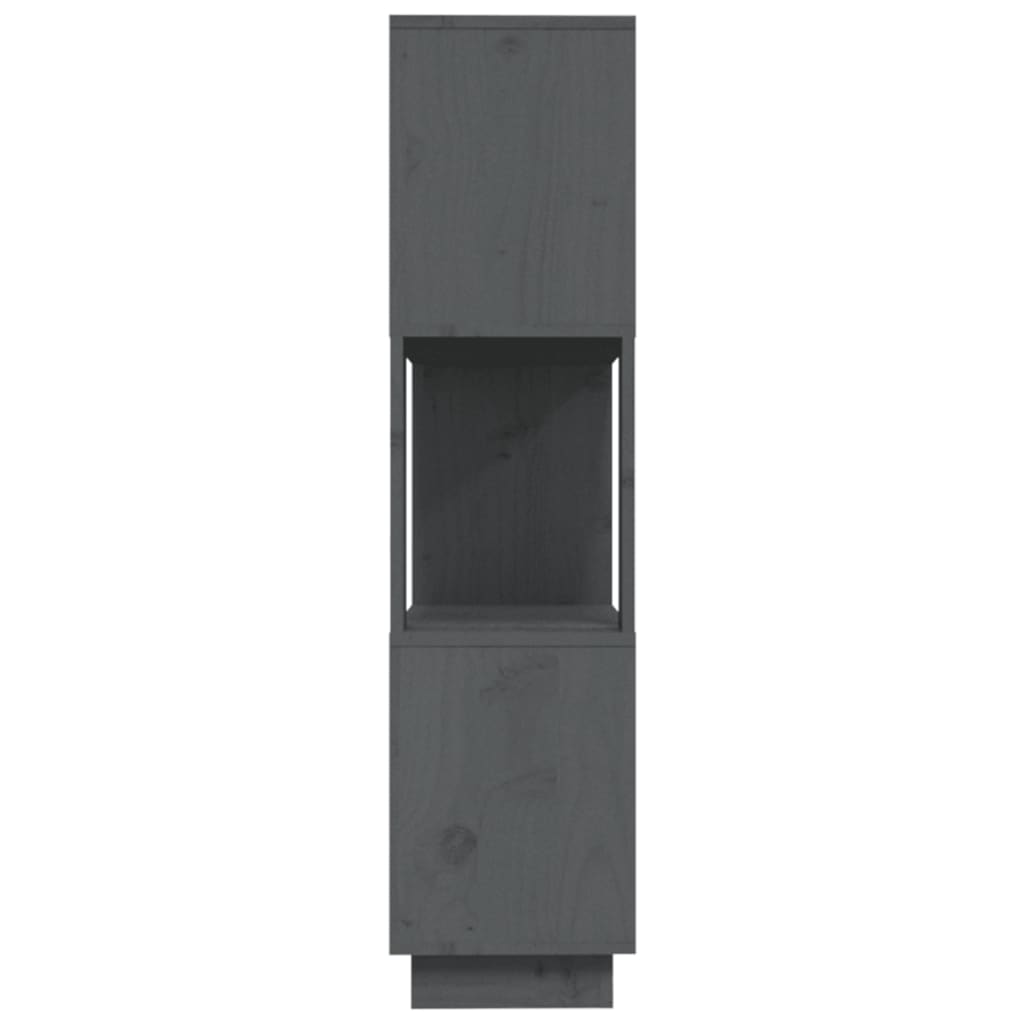 Boekenkast/Kamerscherm 80X25X101 Cm Massief Grenenhout Grijs