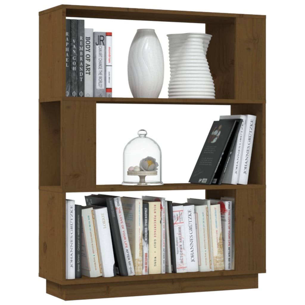 Boekenkast/Kamerscherm 80X25X101 Cm Massief Hout Honingbruin