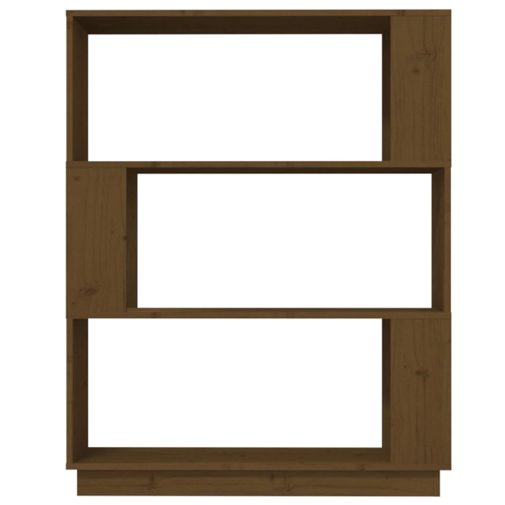 Boekenkast/Kamerscherm 80X25X101 Cm Massief Hout Honingbruin