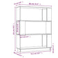 Boekenkast/Kamerscherm 80X25X101 Cm Massief Grenenhout Zwart