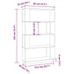 Boekenkast/Kamerscherm 80X25X132 Cm Massief Hout Honingbruin
