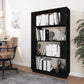 Boekenkast/Kamerscherm 80X25X132 Cm Massief Grenenhout Zwart