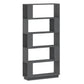 Boekenkast/Kamerscherm 80X25X163,5 Cm Massief Grenenhout Grijs
