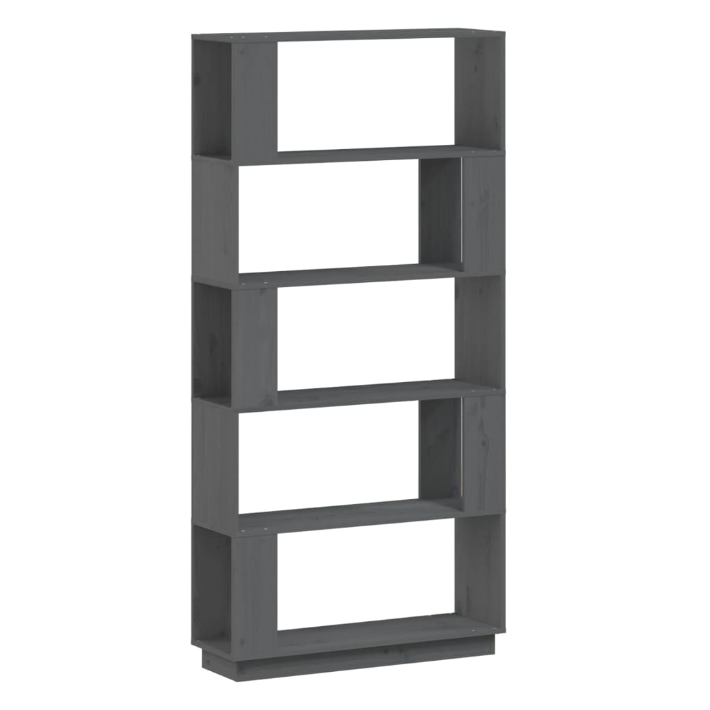 Boekenkast/Kamerscherm 80X25X163,5 Cm Massief Grenenhout Grijs