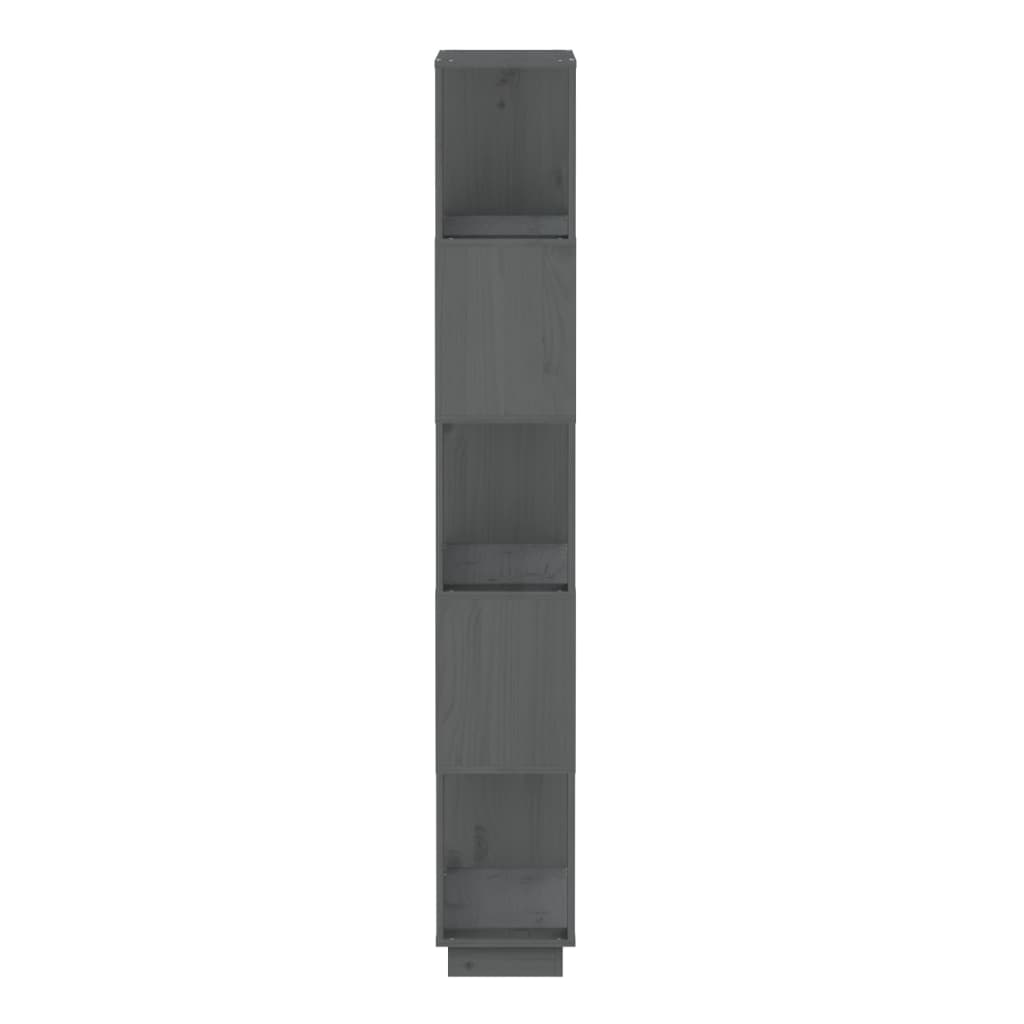 Boekenkast/Kamerscherm 80X25X163,5 Cm Massief Grenenhout Grijs