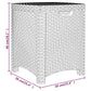 3-Delige Loungeset Met Kussens Pp Rattan Wit