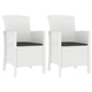 3-Delige Loungeset Met Kussens Pp Rattan Wit