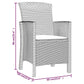3-Delige Loungeset Met Kussens Pp Rattan Wit