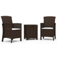 3-Delige Loungeset Met Kussens Pp-Rattan Bruin