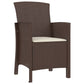 3-Delige Loungeset Met Kussens Pp-Rattan Bruin