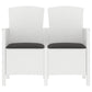 Tuinbank 2-Zits Met Kussens Pp Rattan Wit