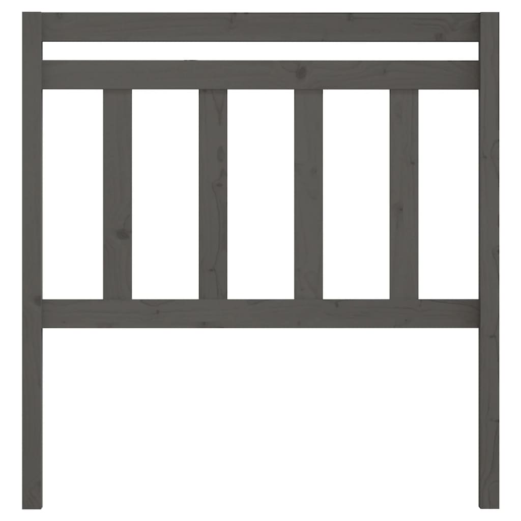 Hoofdbord 96X4X100 Cm Massief Grenenhout Grijs
